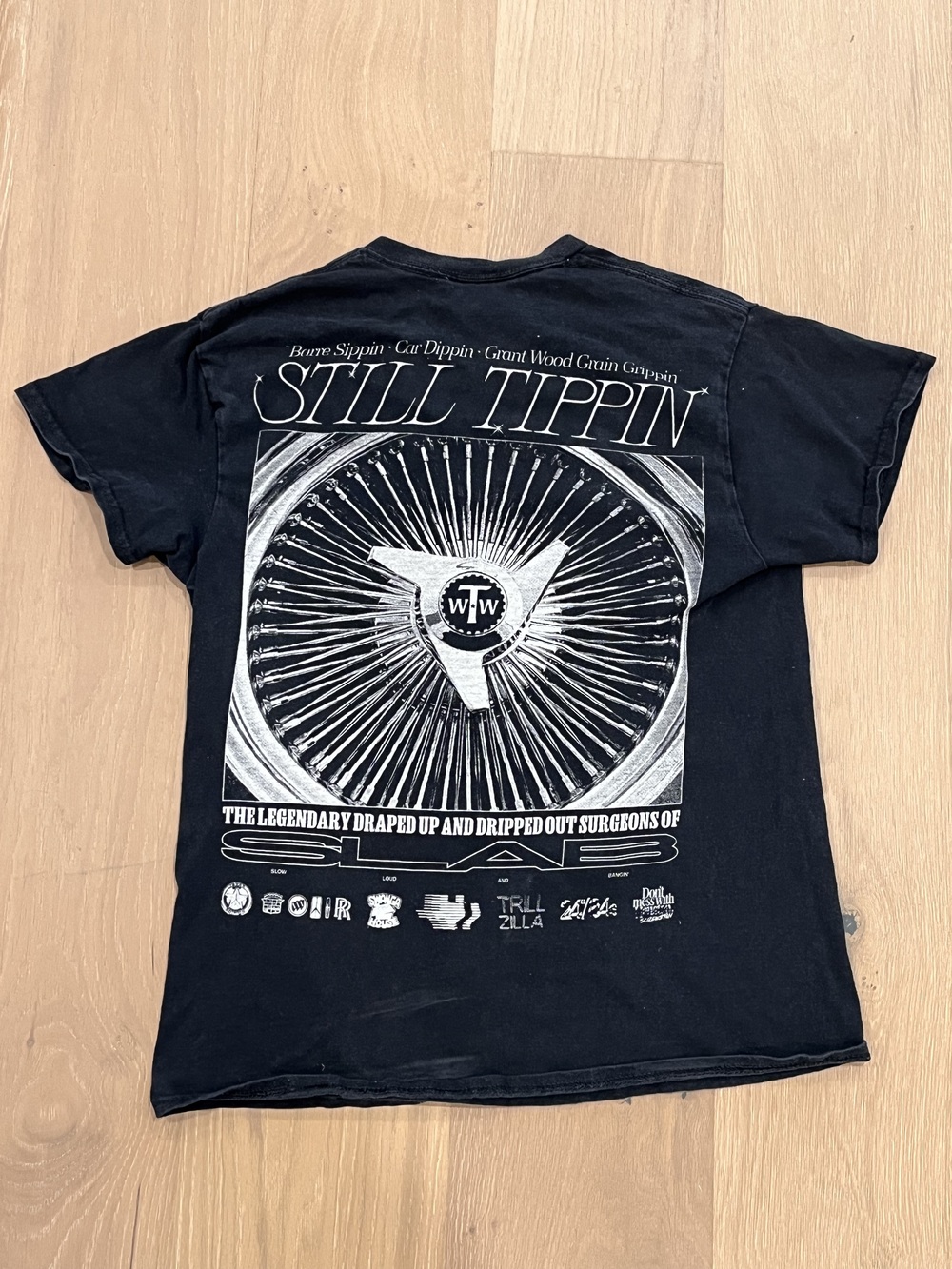 Feels So Good Still Tippin Houston Slab Graphic Tee Faded Black M